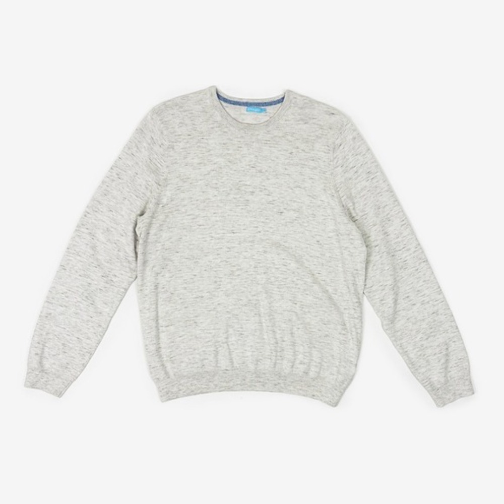 J. McLaughlin Crewneck Sweater Size L Mens Heather‎ Gray Cotton Knit Classic